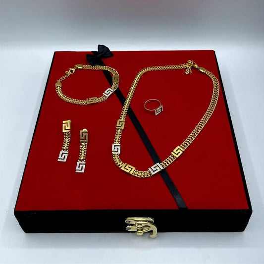 Gold plated necklace set for bridal wear