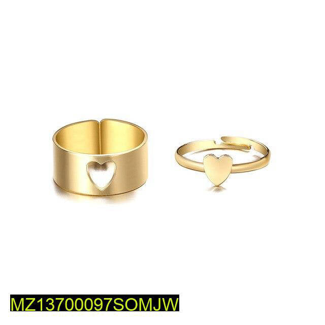 Golden Heart Rings set for couples