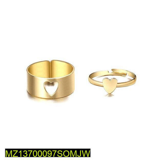 Golden Heart Rings set for couples