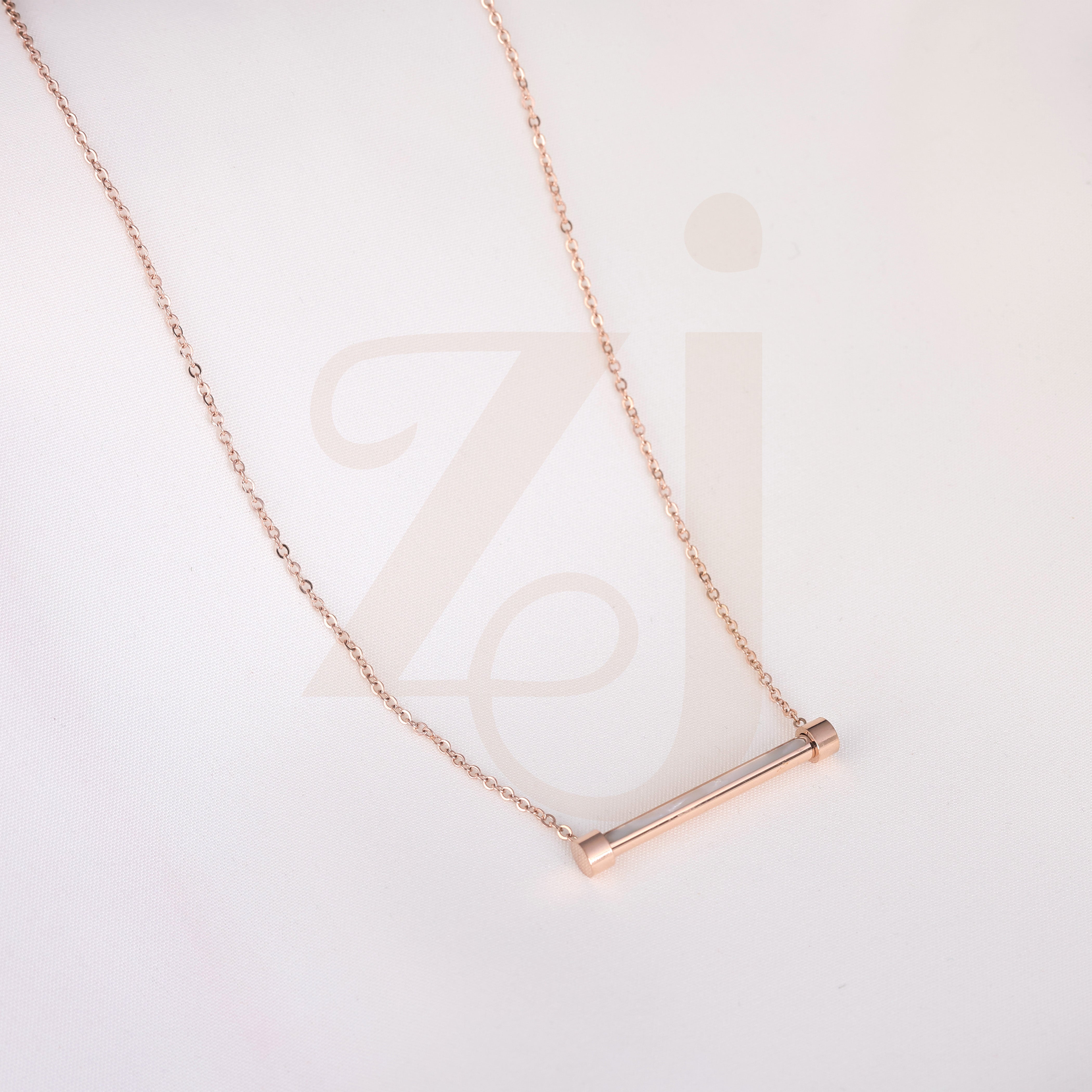 Necklace with 18K Rose Gold Plating