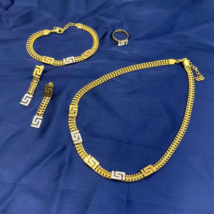 Gold plated necklace set for bridal wear
