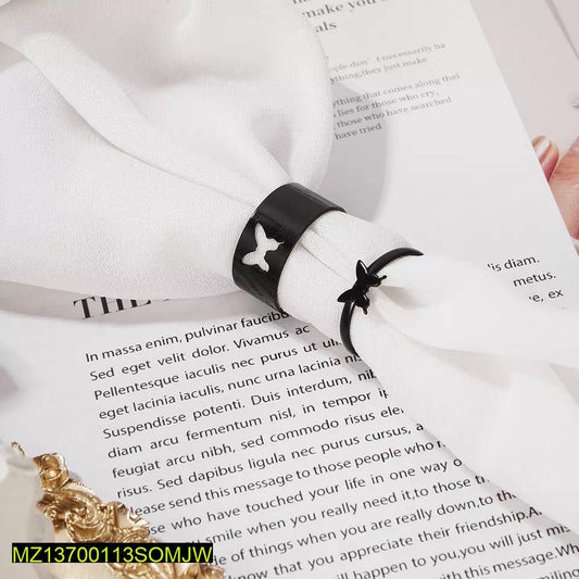 Black Butterfly Rings adjustable for couples & Friends