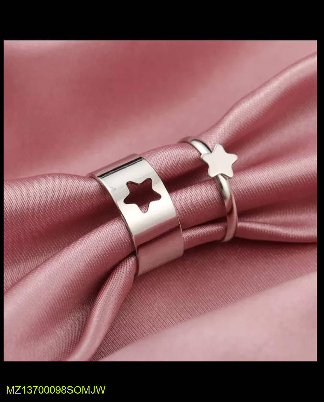 Silver Plated Star Rings For Couples