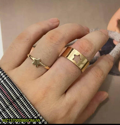 Golden Star Rings For Couples & Friends