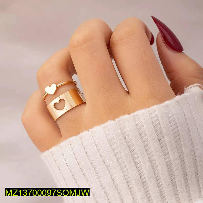 Golden Heart Rings set for couples