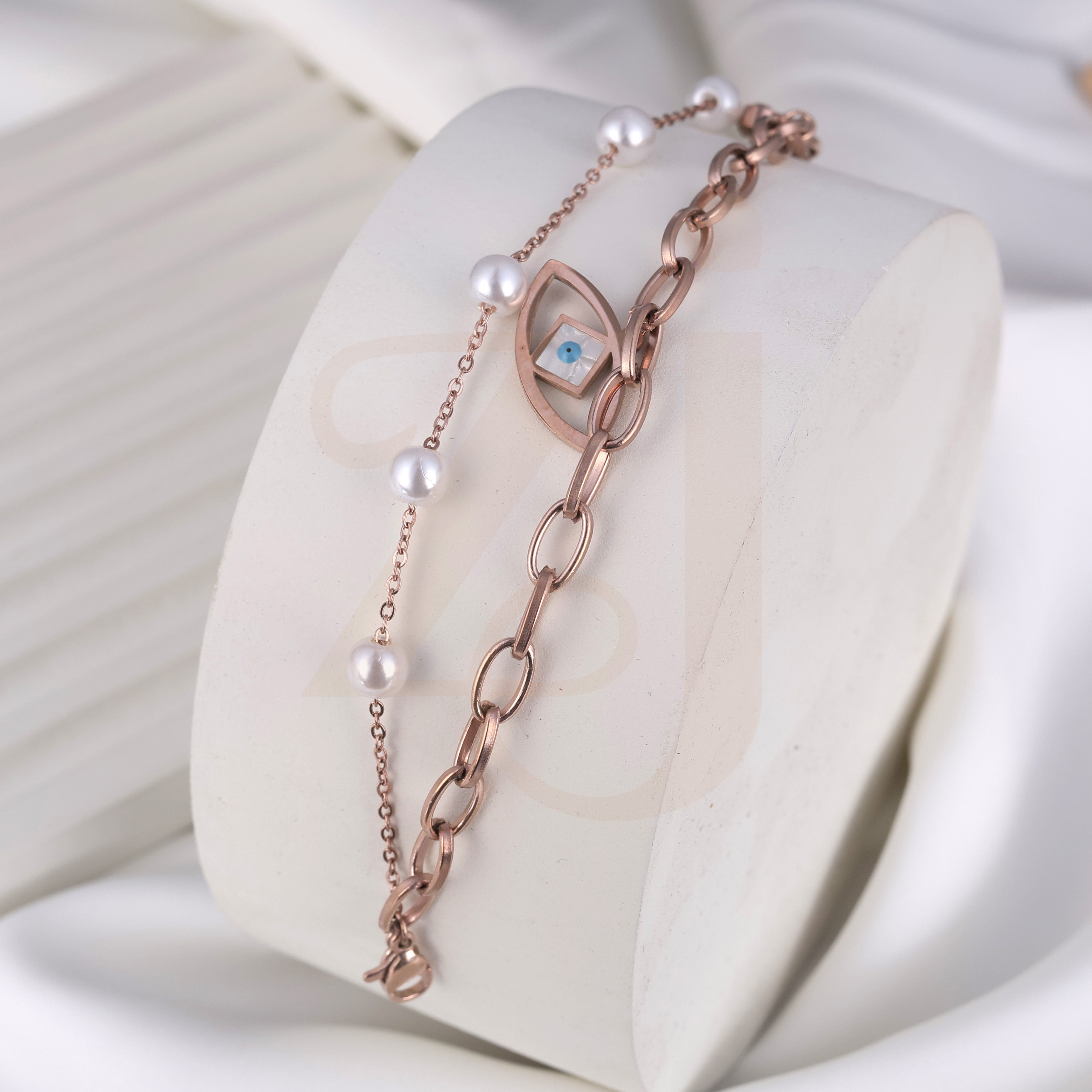 Evil Eye For Bracelet Rosegold Plating