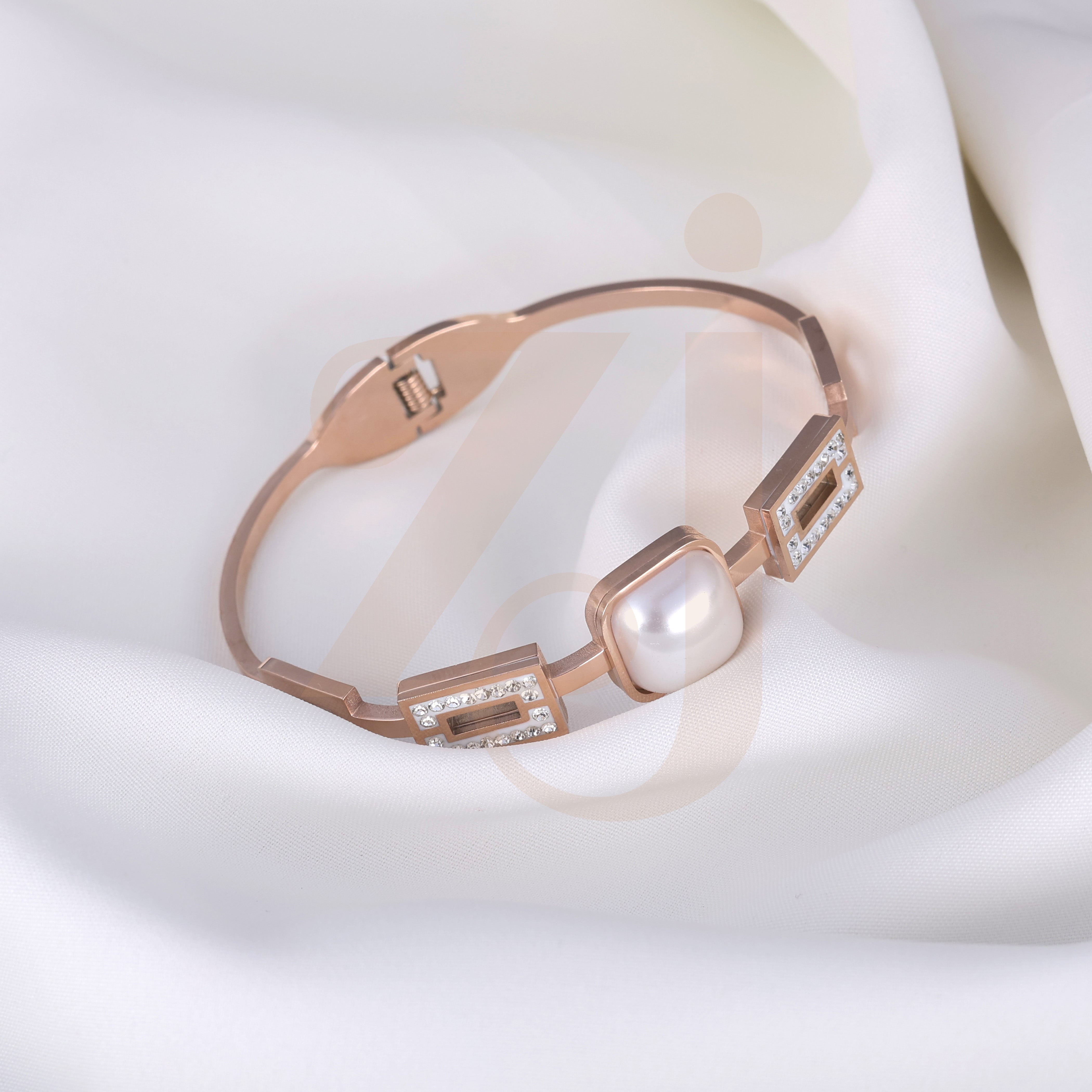 18K Rose gold stainles steel babngel brecelet