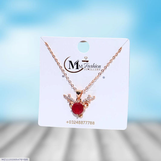 Funky Gold Plated Crystal Heart Pendant Necklace