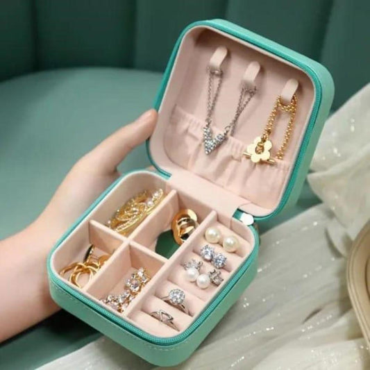 Pastel Green Jewelry Box for Rings Earrings Necklaces